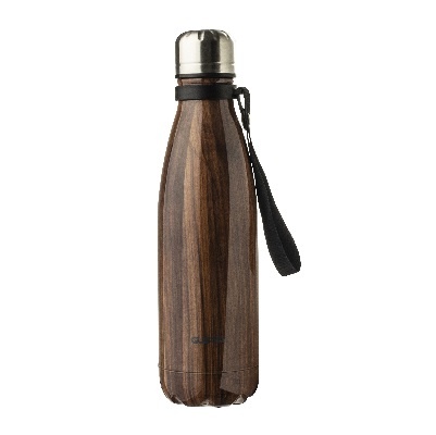 Gusta - Isoleerfles 0.5L Wood - Insulated Bottle - BijCees