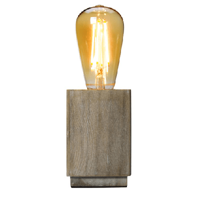 Gusta - Houten Lamp 8x8x25cm - Wooden Lamp - BijCees