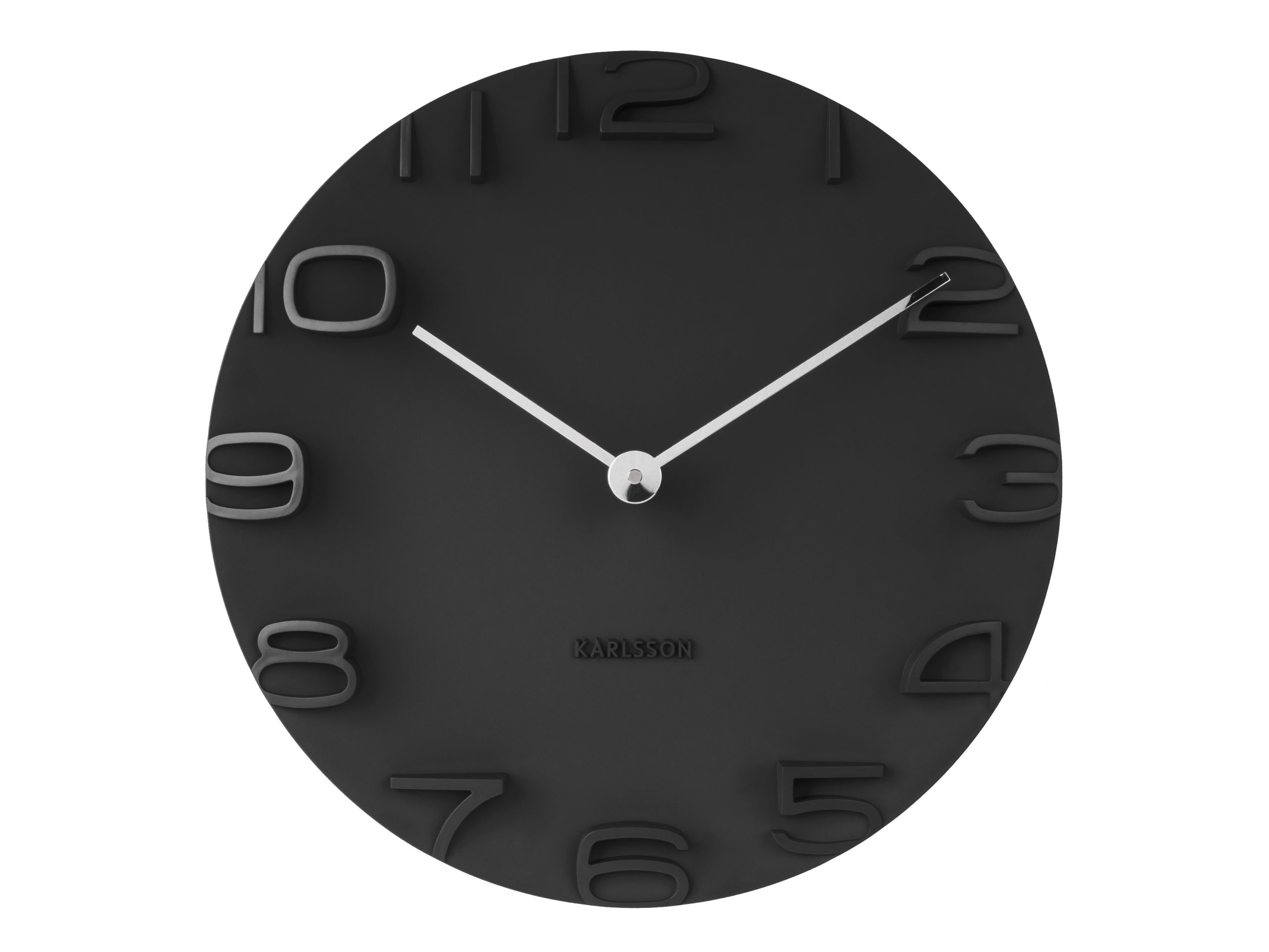 Karlsson Wall Clock On The Edge Black Wandklok zwart BijCees