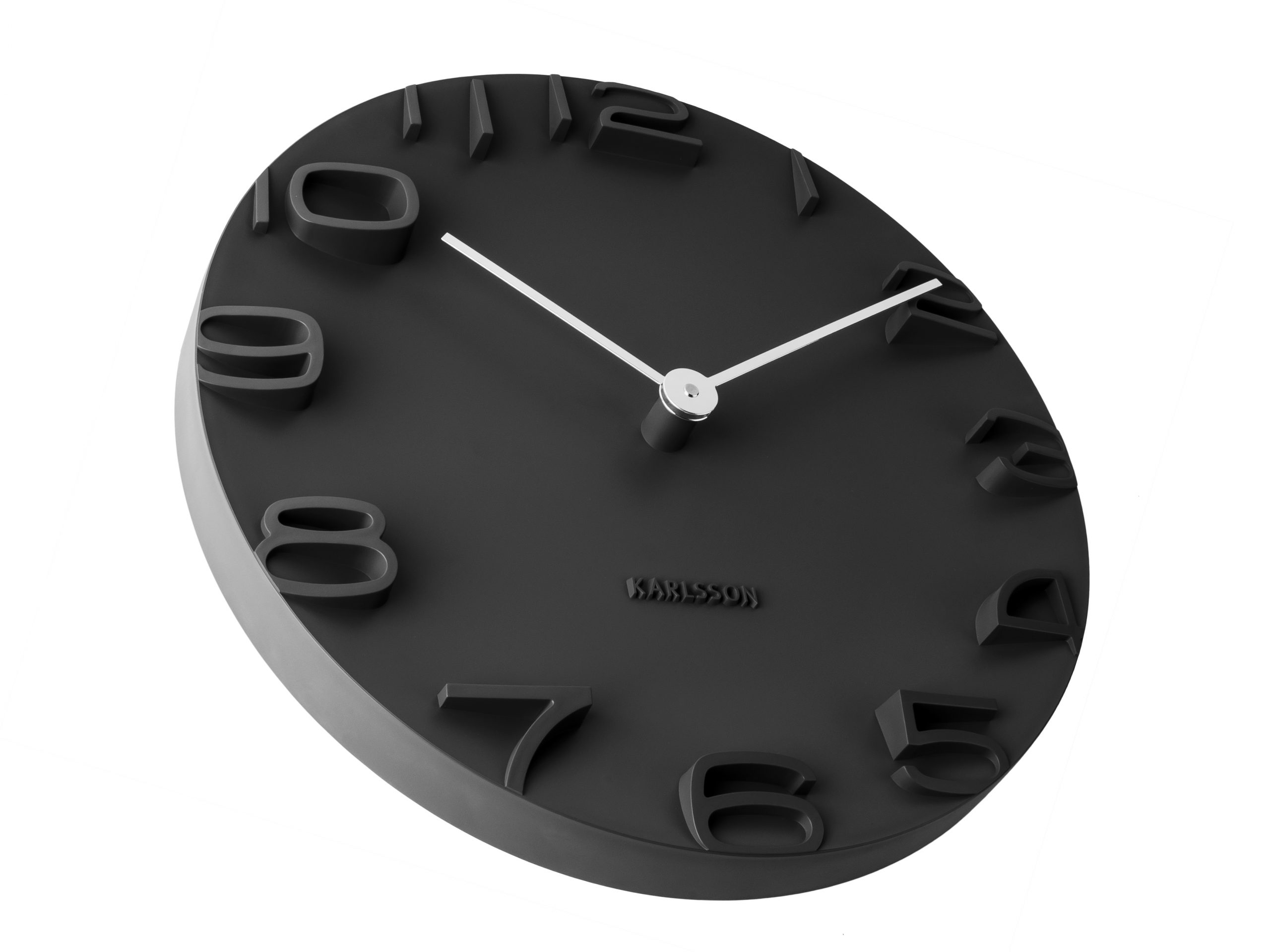 Karlsson Wall Clock On The Edge Black Wandklok zwart BijCees
