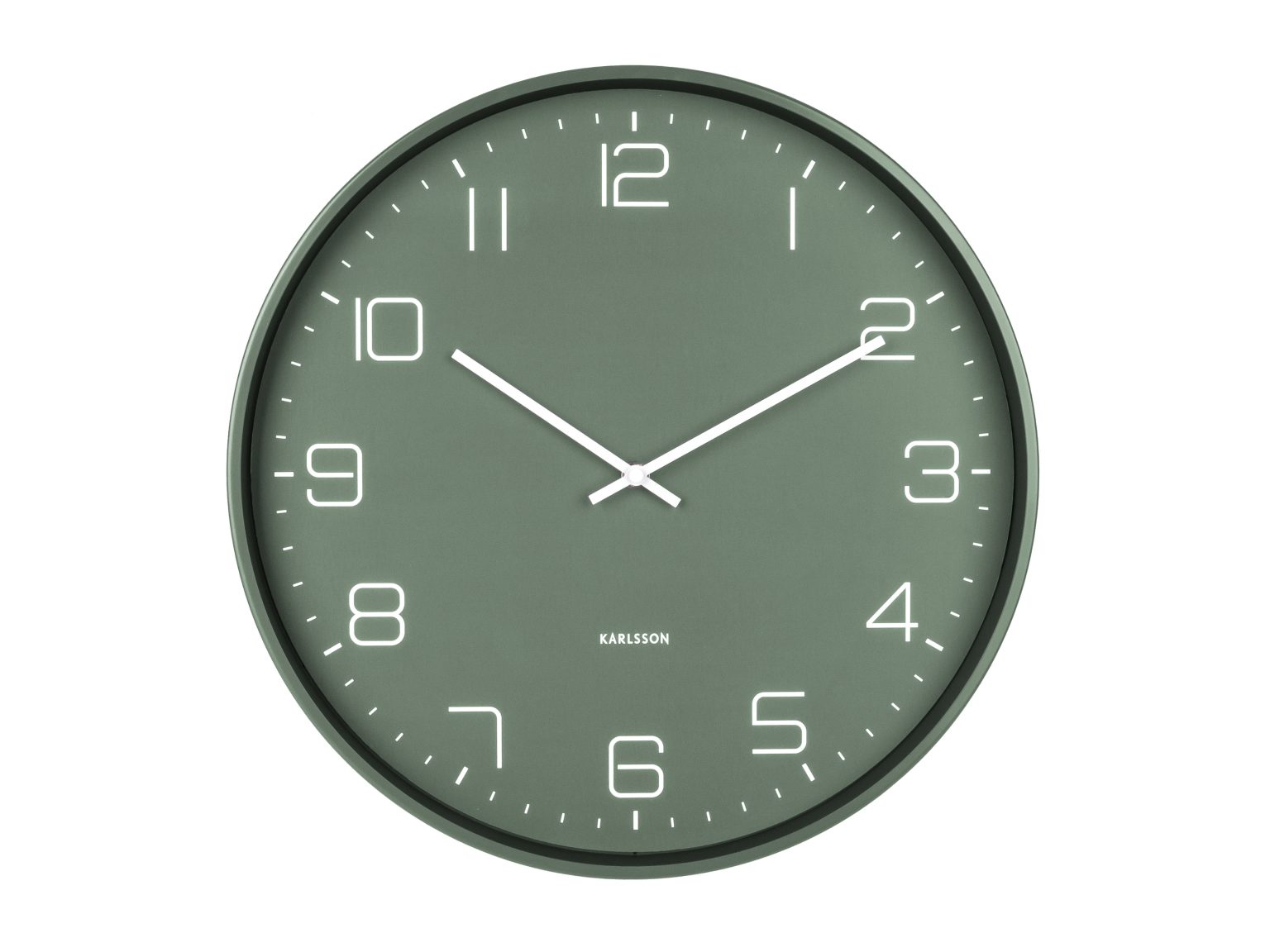 Karlsson Wall Clock Lofty Green Wandklok groen BijCees