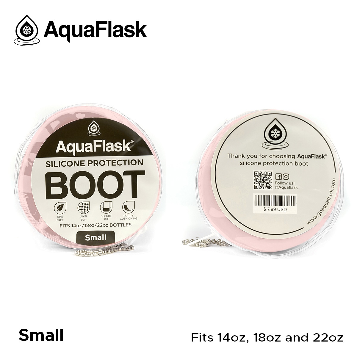 AquaFlask boot small Ballet Pink aquaflask.nl