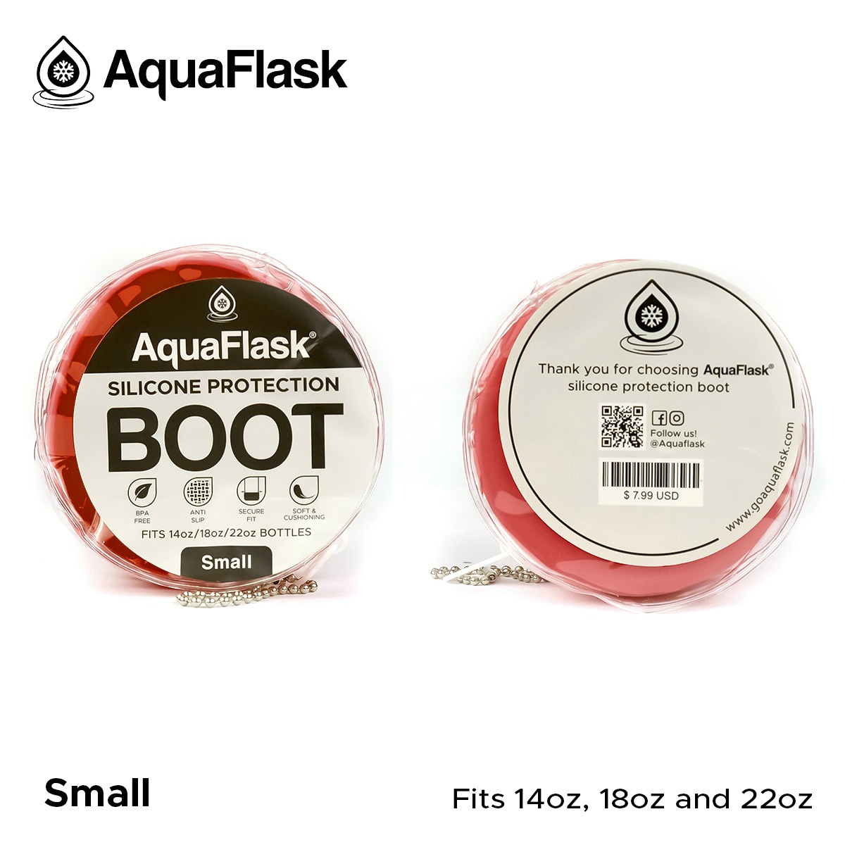 AquaFlask boot small Cherry Red aquaflask.nl