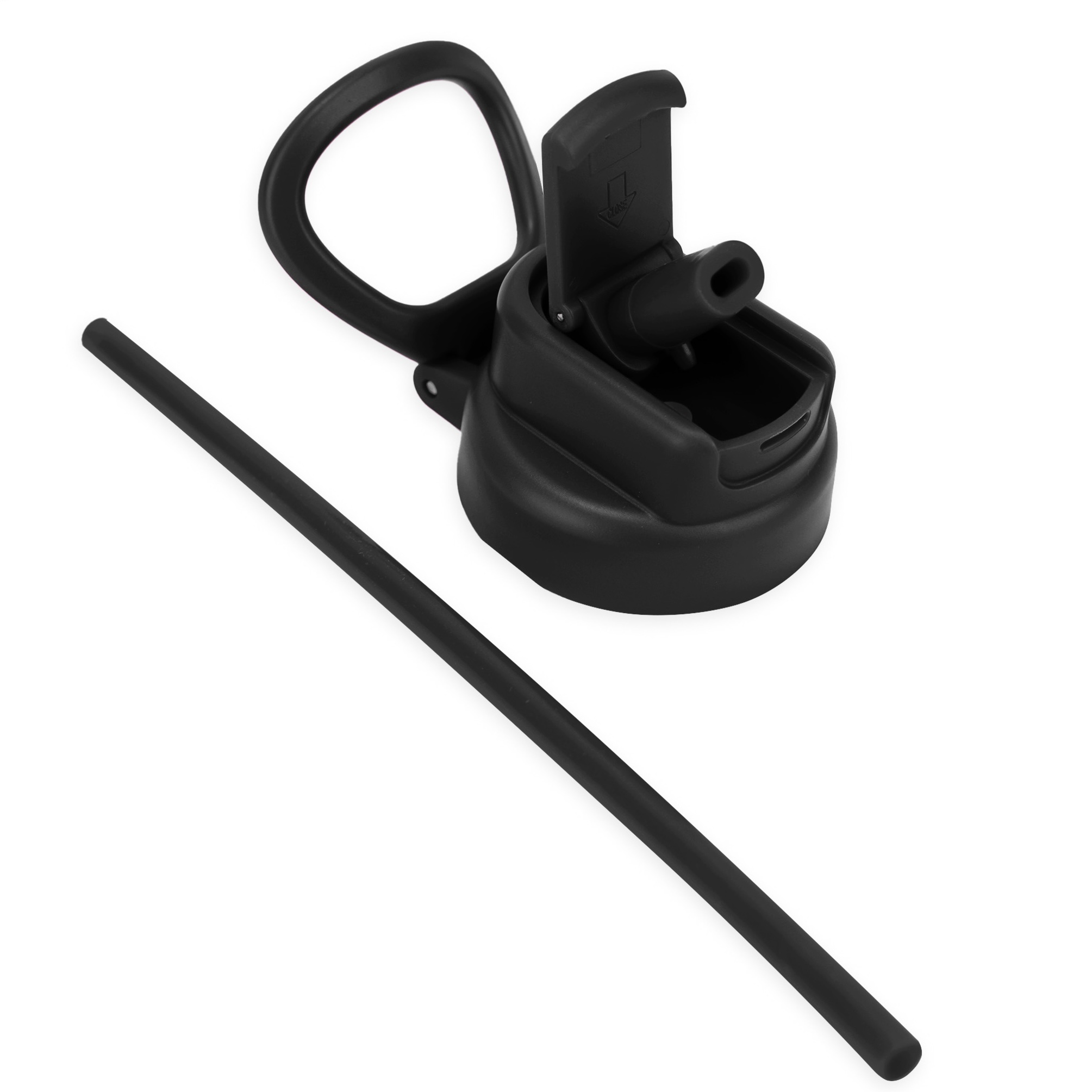 AquaFlask Flip Sip Straw Lid Space Black aquaflask.nl