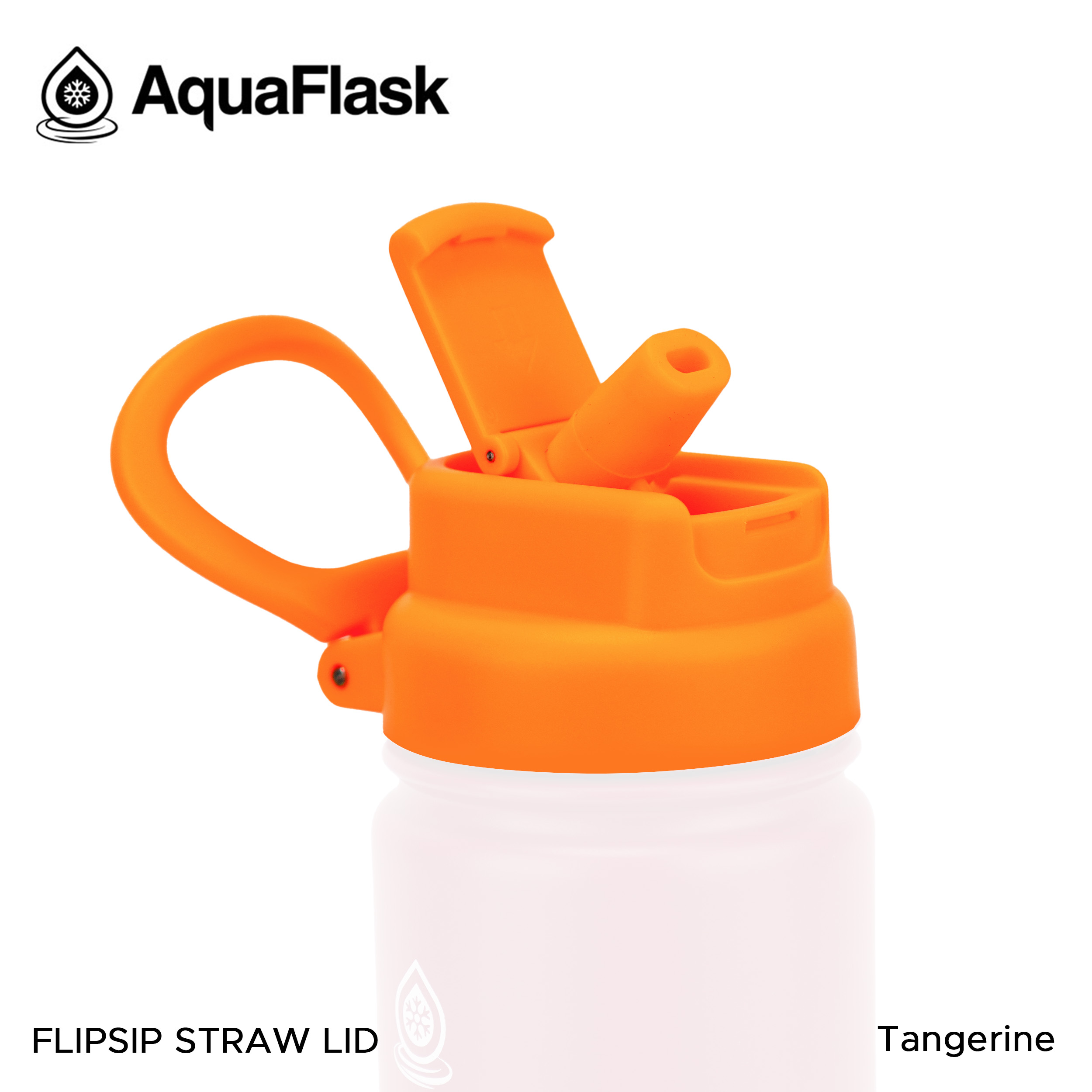AquaFlask Flip Sip Straw Lid Tangerine aquaflask.nl