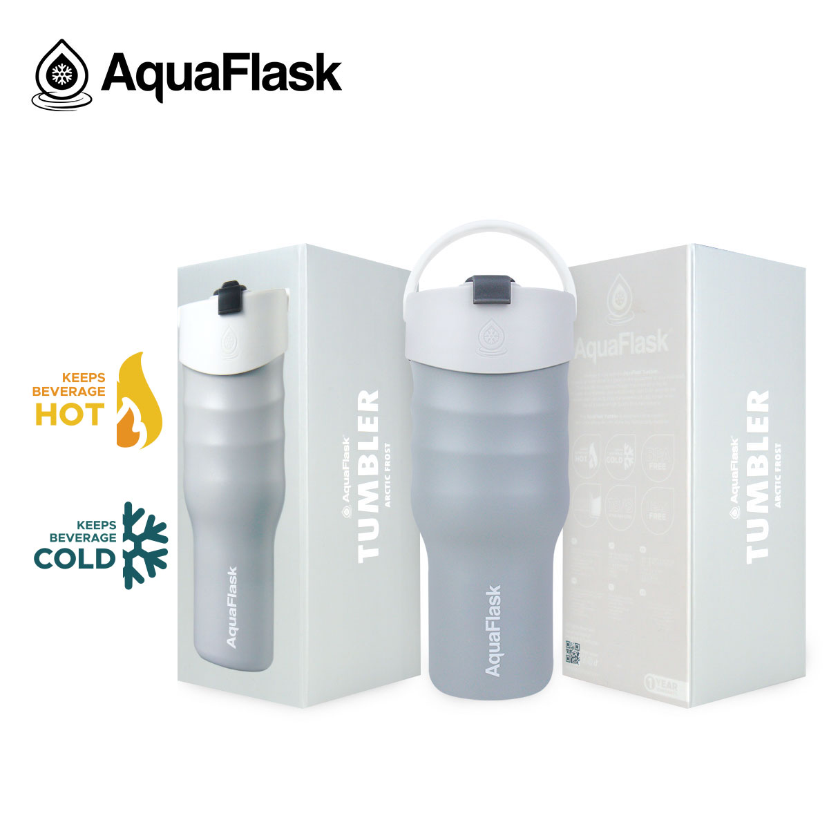 AquaFlask Tumbler 30oz Arctic Frost aquaflask.nl