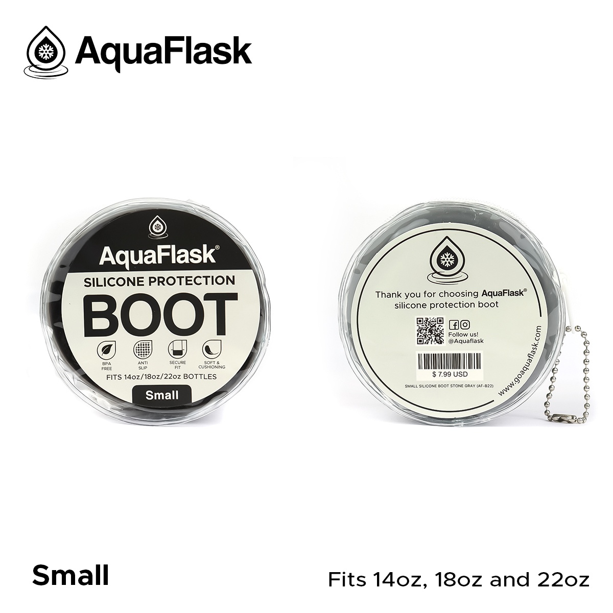 AquaFlask boot small Stone Gray aquaflask.nl